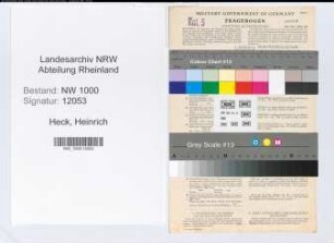 Entnazifizierung Heinrich Heck, geb. 05.04.1898 (Verw.Angest.)