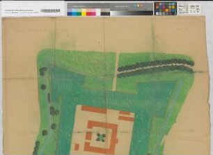 Pläne der Zitadelle in Jülich. Koloriert