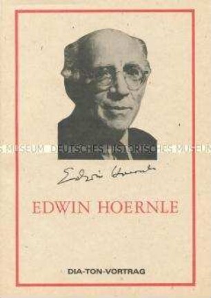 Textheft zum Dia-Vortrag "Edwin Hoernle"