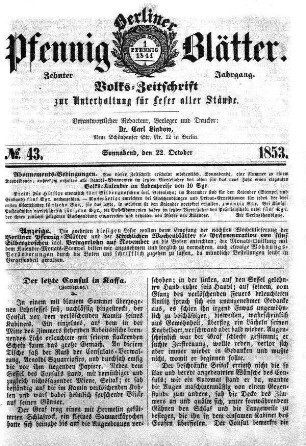 Nr. 43, Sonnabend, den 22. Oktober