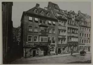 Leipzig. Neumarkt mit Musikalienhandlung P. Pabst. Blick ins Preußergässchen
