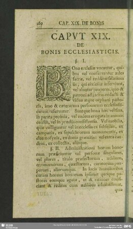 Caput XIX. De Bonis Ecclesiasticis