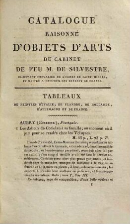Catalogue Raisonné D'Objets D'Arts Du Cabinet De Feu M. De Silvestre, ...