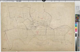 Liesborn (Wadersloh), Flurbereinigung Liesborn, Bl.27 Zuteilungskarte Flur 27