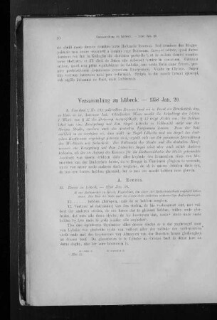 Versammlung zu Lübeck. - 1358 Jan. 20.