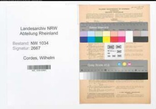 Entnazifizierung Wilhelm Cordes , geb. 02.06.1908 (Leutnant)