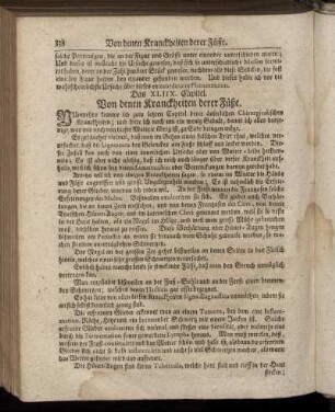 Das XLIIX. Capitel. Von denen Kranckheiten derer Füße