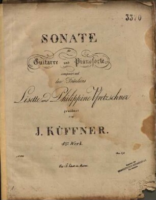 Sonate für Guitarre und Pianoforte : 42s Werk