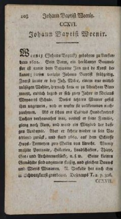 CCXVI. Johann Baptist Weenix