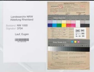 Entnazifizierung Eugen Lauf, geb. 25.09.1903 (Verw.Beamter)
