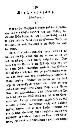 Kirchengesang : (Fortsetzung) ; (Fortsetzung folgt)