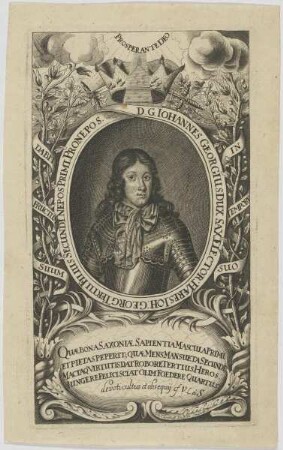 Bildnis des Iohannes Georgius, Dux Saxoniae, Elector. Haeres, Iohannis Georgii Tertii Filius