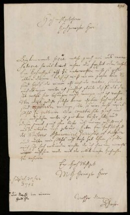 Brief von Christian Ludwig Gersten an Johann Friedrich von Uffenbach, Gießen, 30.1.1748