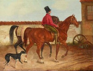 Pferdeführender Reiter und Hund (nach Franz Krüger)