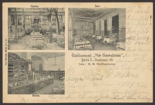 Ansichtskarte Etablissement „Vier Generationen“, Oranienstraße