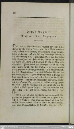 Erstes Kapitel. Alchemie der Aegypter