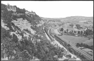 Dornburg. Goethe - Schloss, Blick ins Saaletal