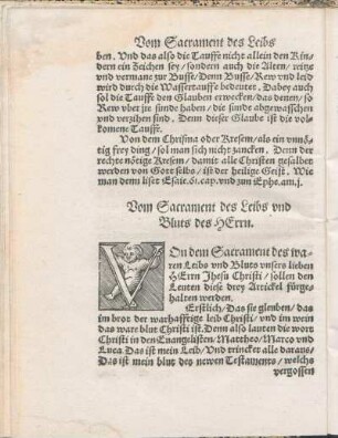 Vom Sacrament des Leibs vnd Bluts des Herrn.