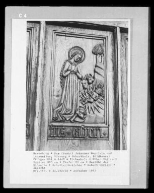 Gestühl der Südseite — Geburt Christi