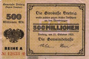 Notgeld - 500 Mill. Mark