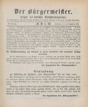 November: No. 21 u. 22.