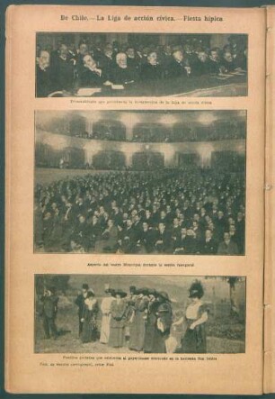 De Chile.- La liga de acción cívica.- Fiesta hípica.