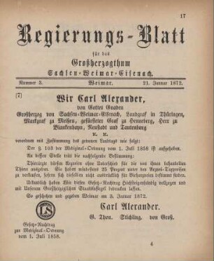 Nr. 3 : 21. Januar 1872