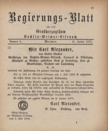 Nr. 3 : 21. Januar 1872