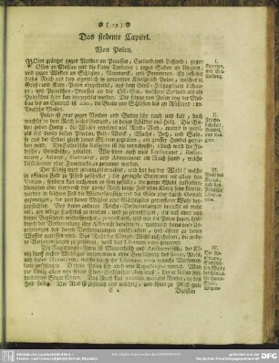 Das siebente Capitel. Von Polen