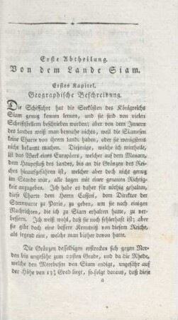 Erstes Kapitel. Geographische Beschreibung