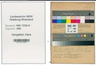 Entnazifizierung Hans Hengefeld , geb. 28.12.1920 (Angestellter)