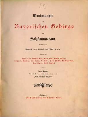 Wanderungen im bayerischen Gebirge und Salzkammergut