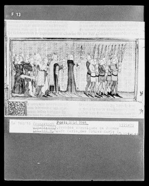 Grandes Chroniques de France — Taufe Karls VI., Folio fol. 446 verso