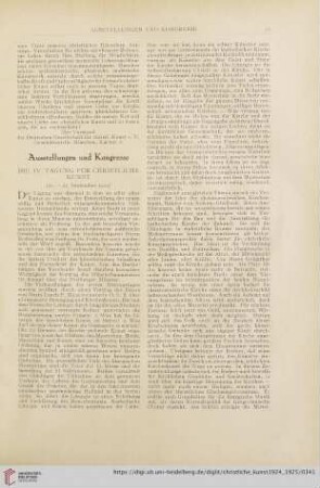Ausstellungen und Kongresse