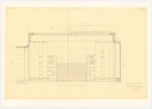 Schloss Posen, Posen Umbau: Schnitt Eingangshalle zum Großen Treppenhaus 1:20
