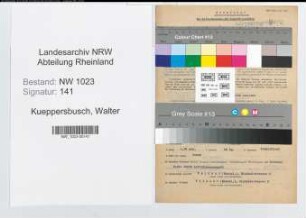 Entnazifizierung Walter Kueppersbusch , geb. 15.10.1899 (Verw.Angest.)