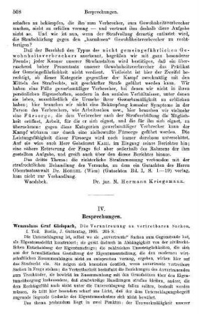 508-512, IV. Besprechungen
