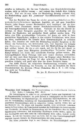 508-512, IV. Besprechungen