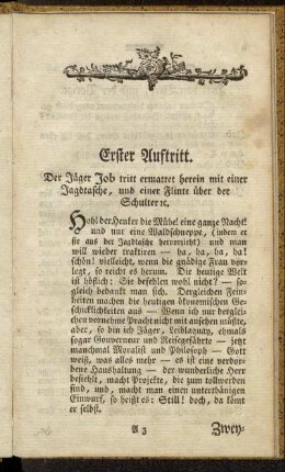 Erster Auftritt. - Vierzehnter Auftritt.