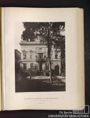 Serie I. No. 45. Villa Thiergarten-Straße No. 29a. Berlin.