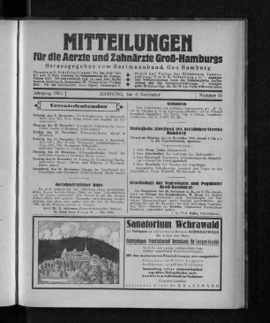 Jahrgang 1925, Hamburg, den 8. November, Nummer 45