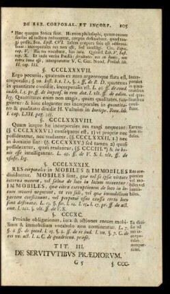 Tit. III. De Servitutibus Praediorum