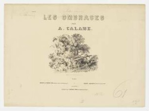 Les Ombrages par A. Calame, Titelblatt der Folge "Les Ombrages par A. Calame"