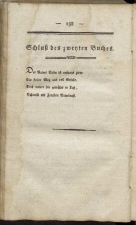 Schluß des zweyten Buches.