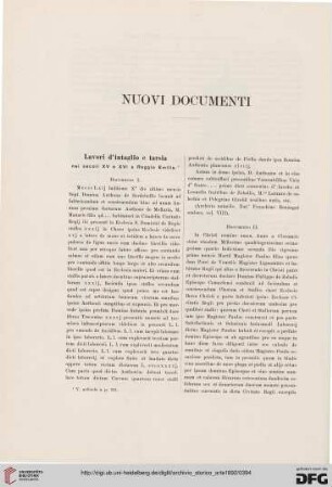 Nuovi documenti