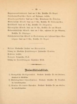 15-18, Universitätsinstitute
