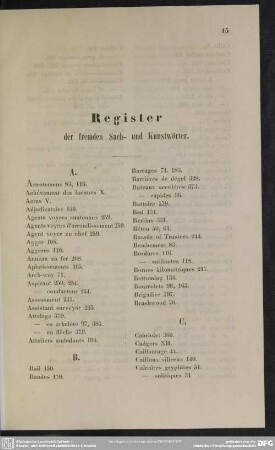 Register der fremden Sach- und Kunstwörter