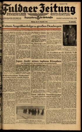 Ausgabe vom Montag, den 28. Dezember 1942.