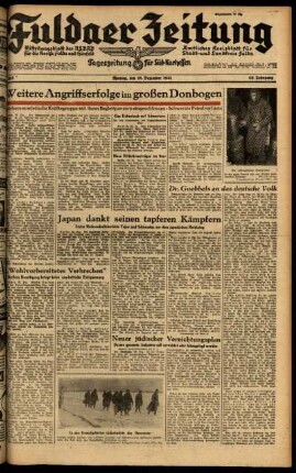 Ausgabe vom Montag, den 28. Dezember 1942.