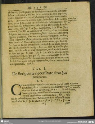 Cap. I. De Scripturae necessitate circa Jus personarum